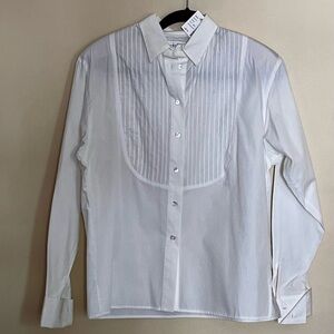 NWT First Issue White Button Down Blouse size xs